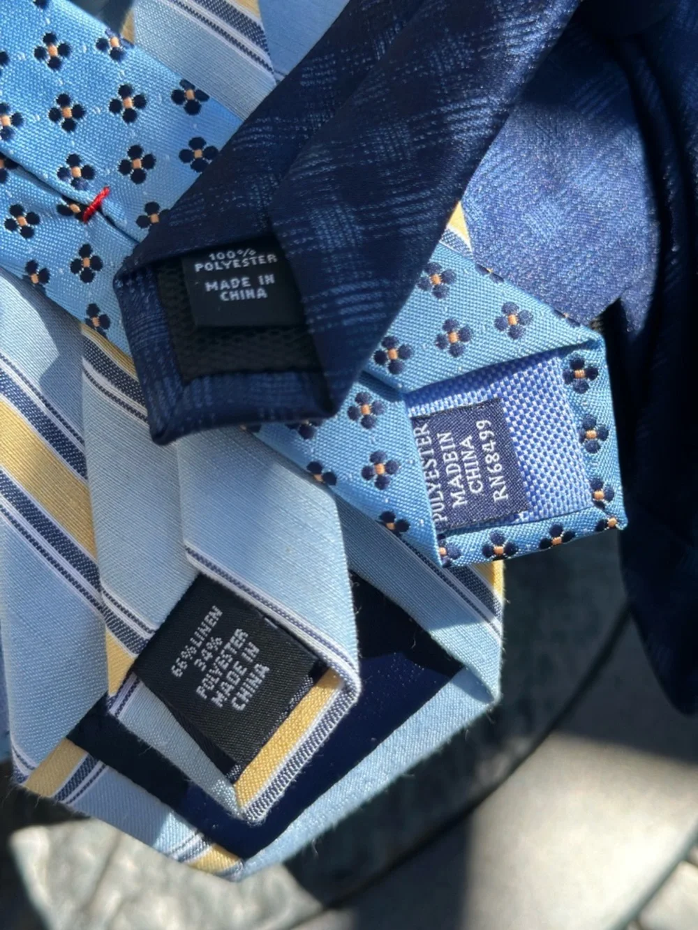 Designer Men’s Tie Bundle Tommy Hilfiger Club Room Alfani Blue Poly Neckties